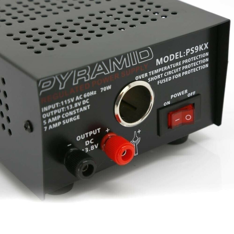 Pyramid PS-9KX 5 Amp Bench Power Supply w/Cigarette DC Lighter Plug