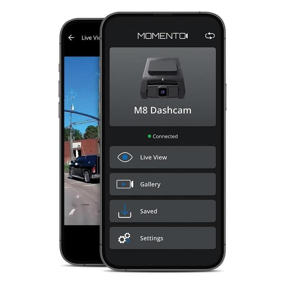 Momento MD-8400 M8 Max 4K UHD Front and Rear Dash Camera 3-Channel Wi-Fi & GPS
