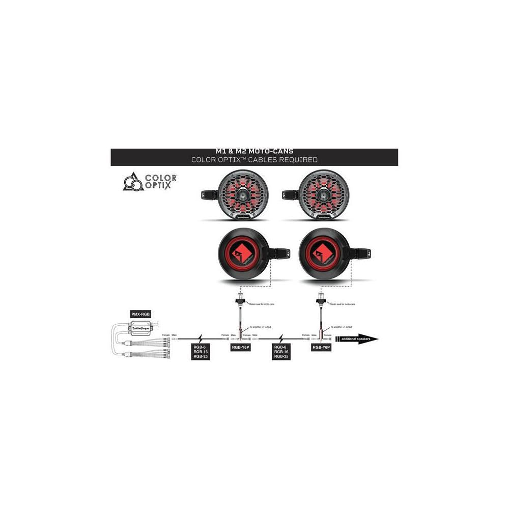 Rockford Fosgate RGB-6 Marine Speaker 6' Extension cable for PMX-RGB & RGB LED