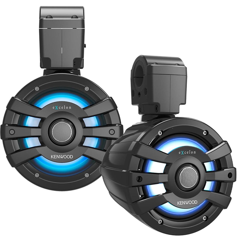 Kenwood XM65TBL 6.5" 2-Way Marine Tower Speaker Pod with RGB LED 75W RMS Power
