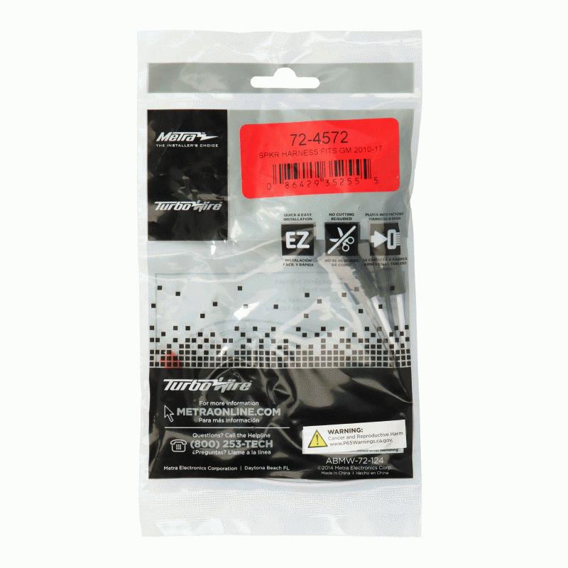 Metra 72-4572 Speaker Wiring Harness Pair for Select General Motors 2010-2019