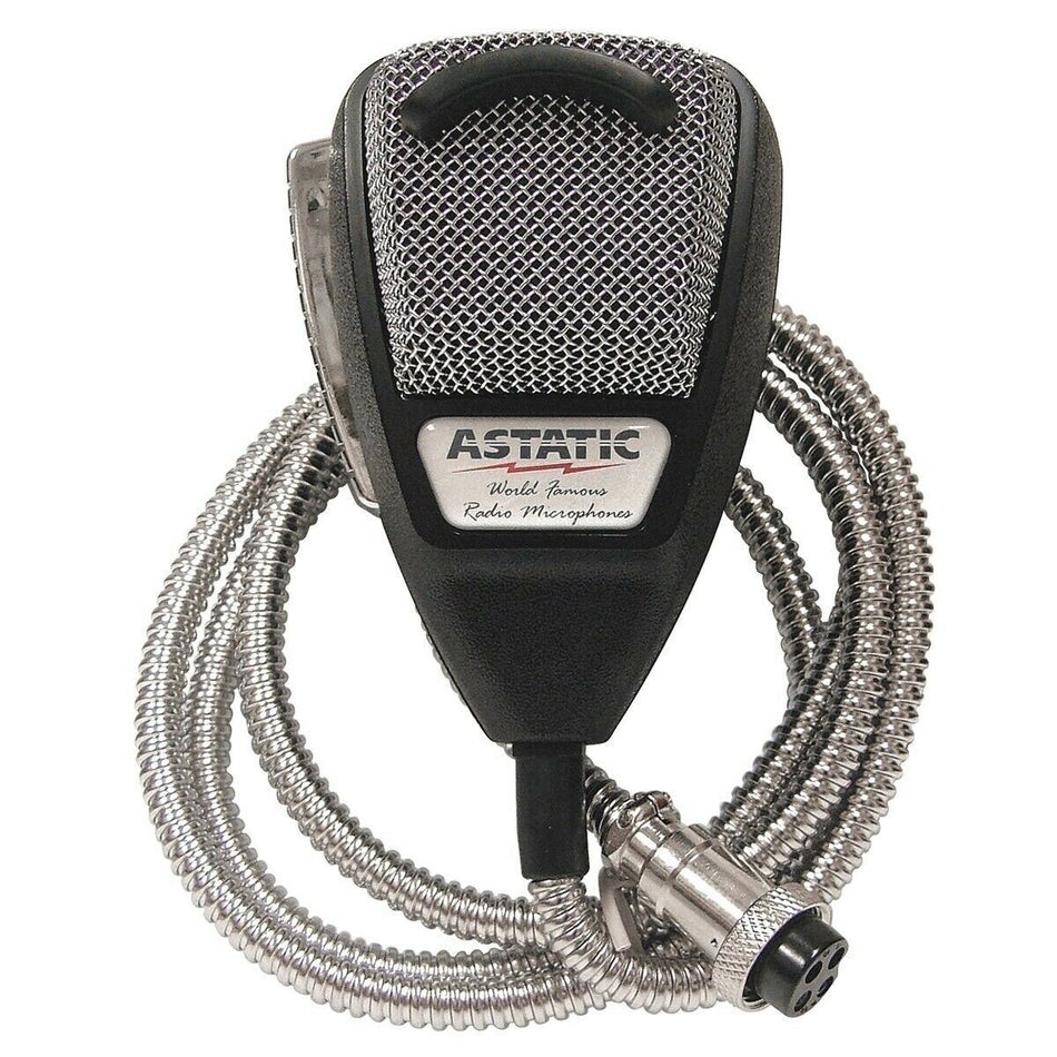 Astatic 302-10001SE 4 Pin Microphone Silver Edition with Double Plated Grille Screen