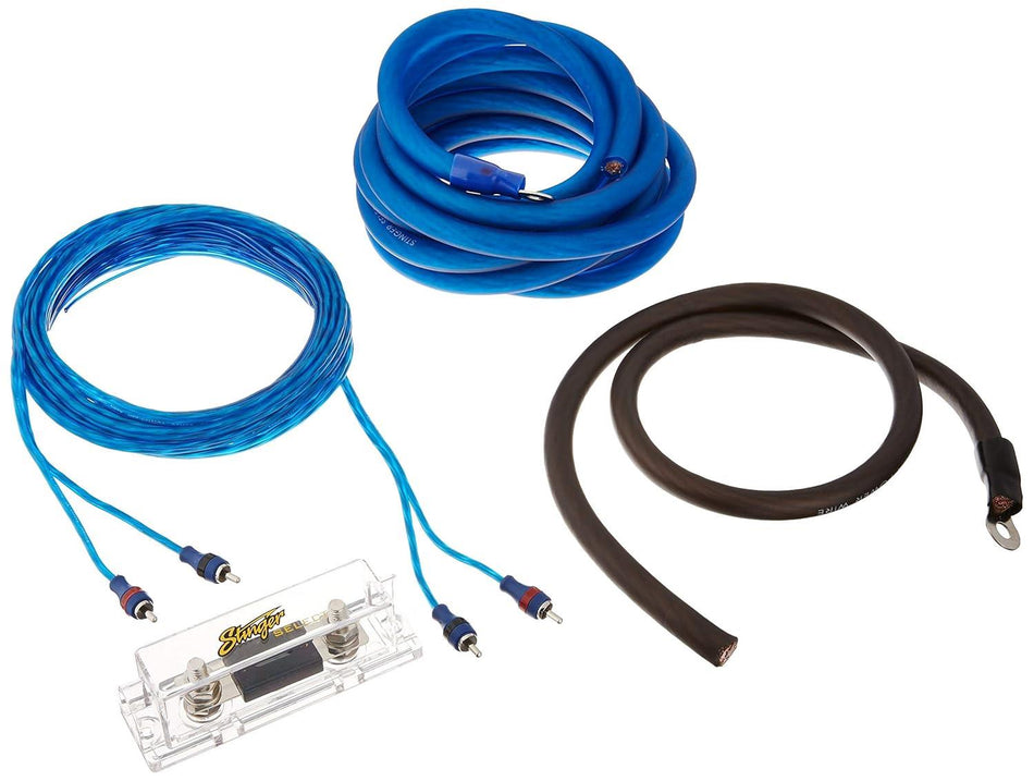 Stinger SSK0 12.75 Inch 1500W AWG Gauge Complete Car Amp Amplifier Wiring Kit Black