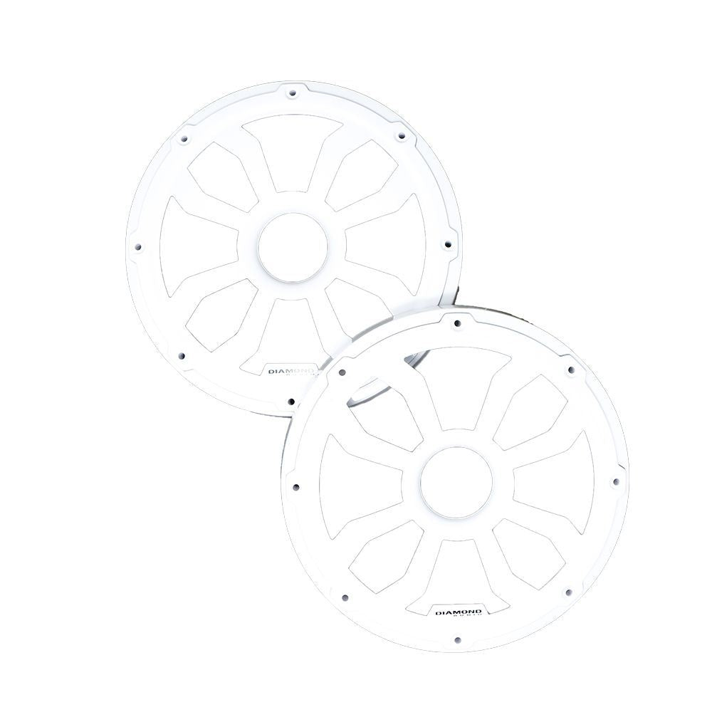 Diamond Audio HXM65FWW 6.5" Speaker Grills Flush Mount White Powder Coated