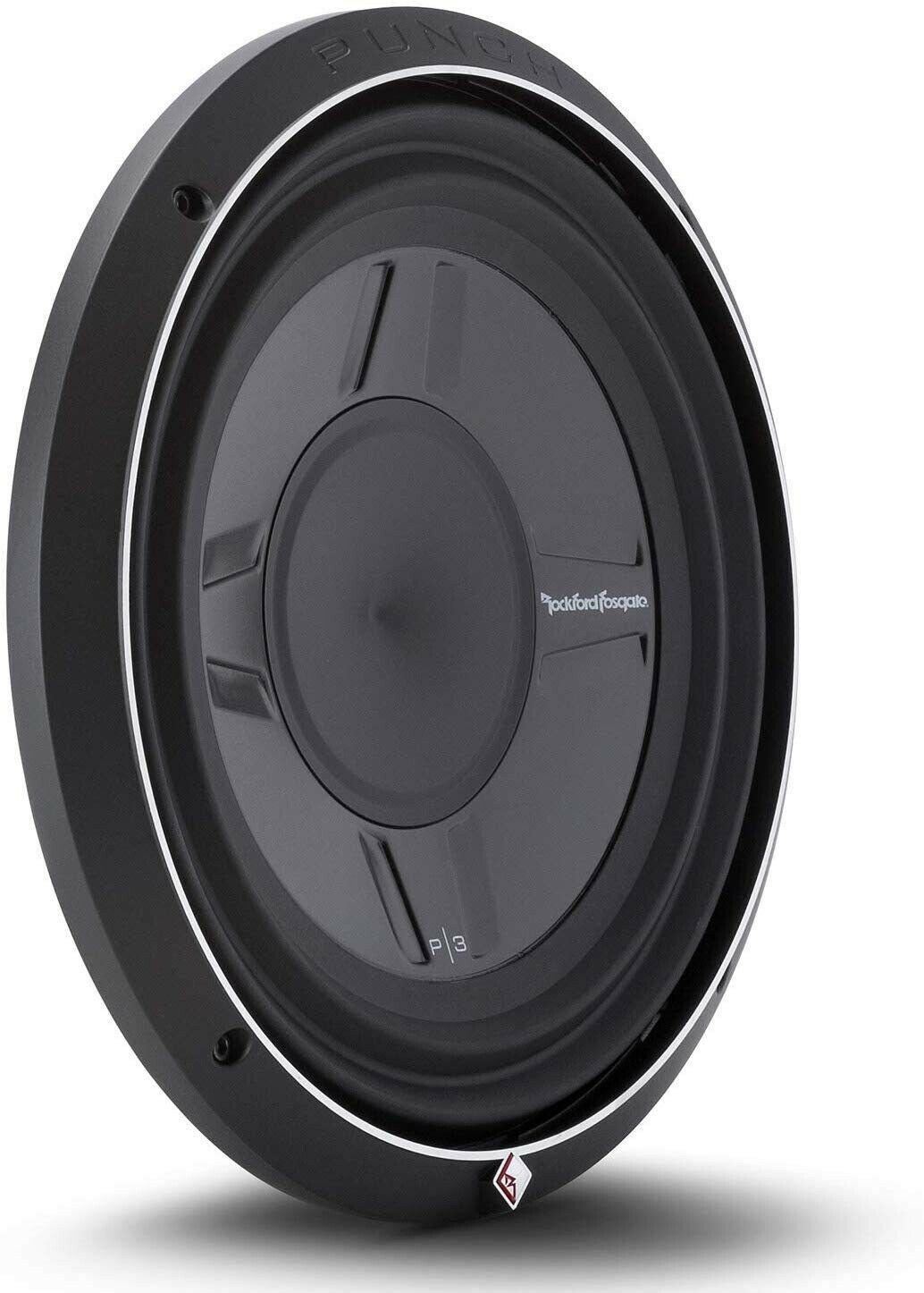 Rockford Fosgate P3SD2-12 Punch Dual 2 Ohm Voice Coil 12 Inch Slim Subwoofer