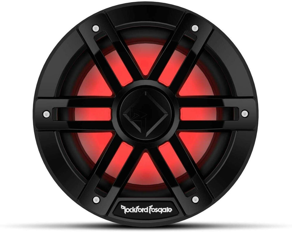 Rockford Fosgate M1D4-8B Color Optix 8 Inch DVC 4 Ohm Multicolor LED Marine Subwoofer