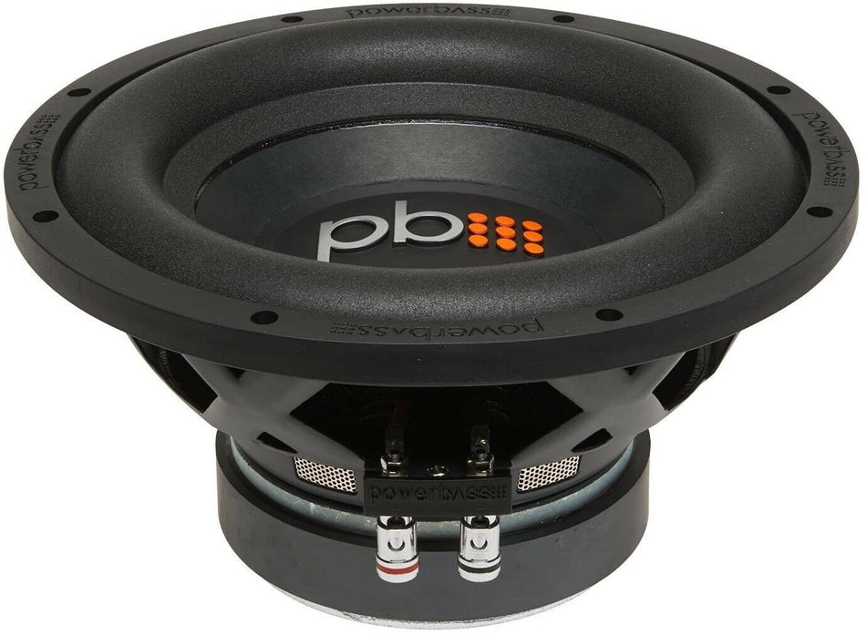 PowerBass S-1004D 550 Watts Max 10 Inch Dual Subwoofer 4 Ohm with Chrome Push Terminals