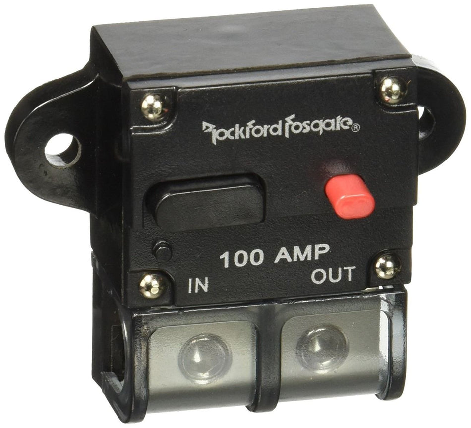 Rockford Fosgate RFCB100 Circuit Breaker 100 Amp 1/0-4 AWG Inputs