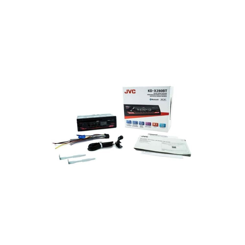 JVC KD-X280BT Digital Media Receiver Single-DIN Bluetooth AM/FM Tuner & Dual USB