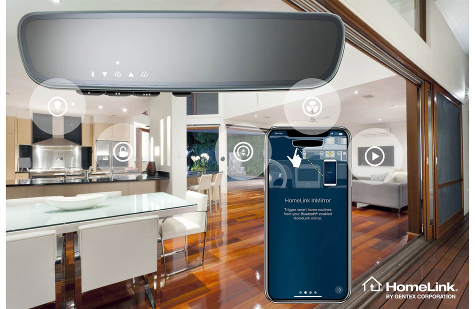 Gentex ADVGENFLCHLN Rear View Mirror with HomeLink Bluetooth Equipped