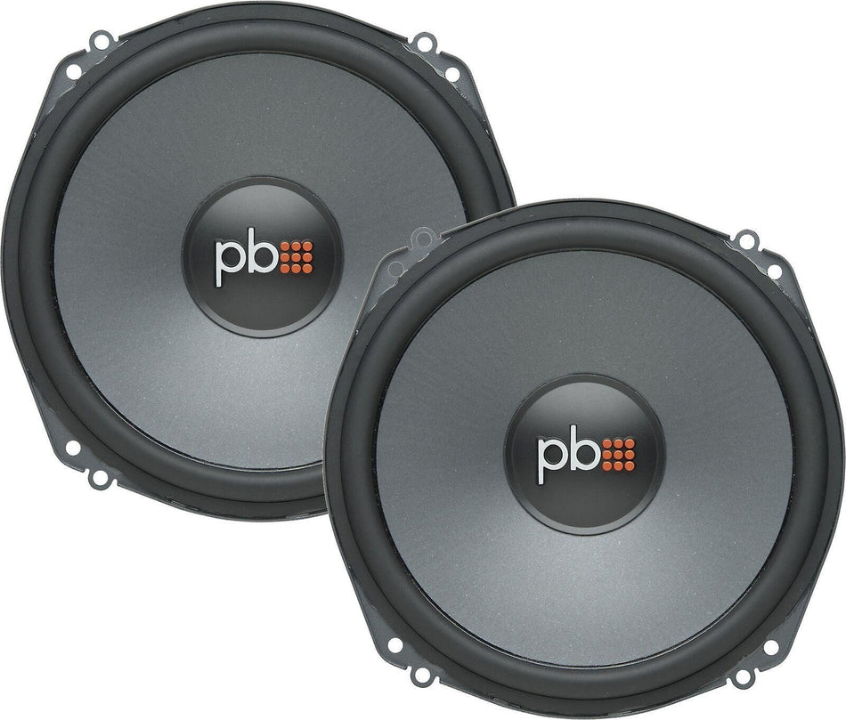 PowerBass OE-700 7 Inch OEM Replacement Midrange 2 Ohm Shallow Speakers Pair