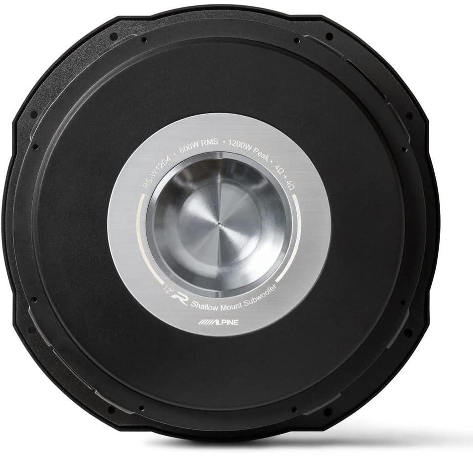 Alpine RS-W12D4 R-Series 12" Subwoofer Dual 4-Ohm Voice Coil 1800W Peak 600W RMS