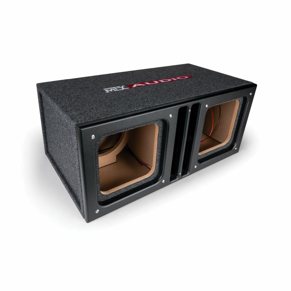 MTX SLH10X2S 10" Sledgehammer Unloaded Enclosure Box For Dual Square Subwoofer