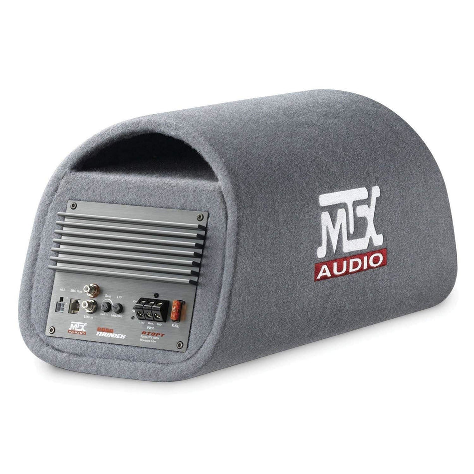 MTX RT8PT Road Thunder Universal 120W Powered Vented Ported 8" Subwoofer Tube