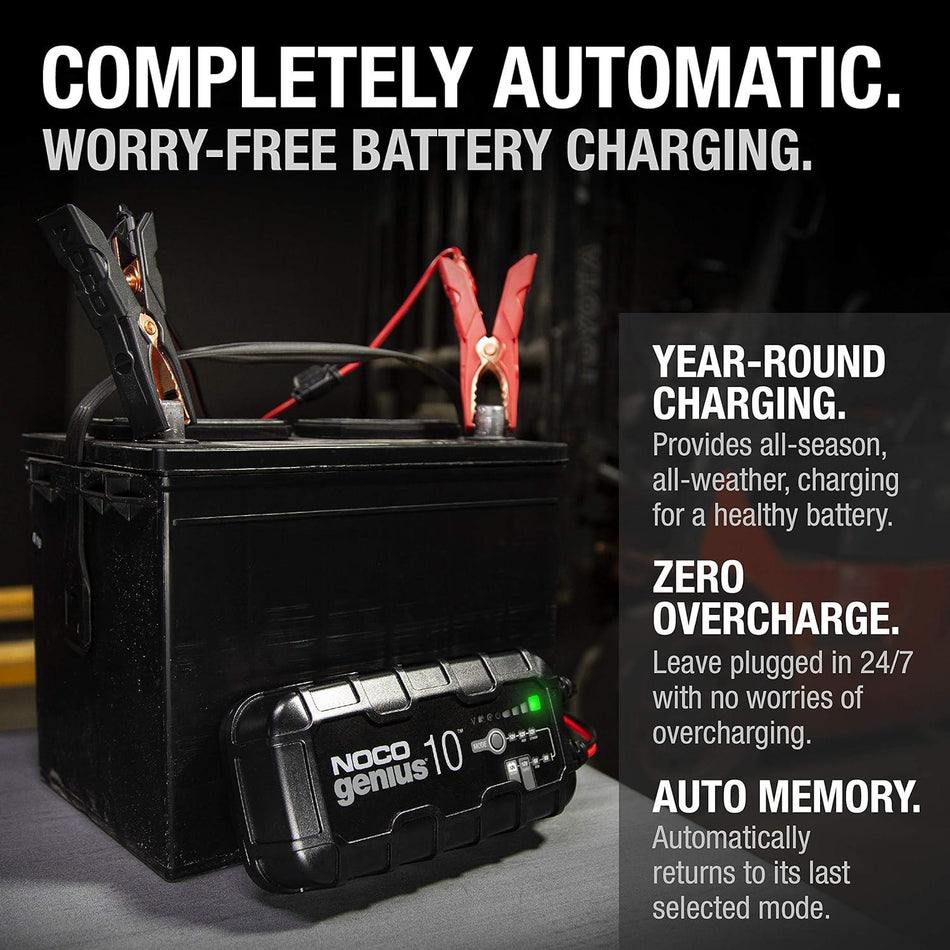 NOCO GENIUS10 Battery Charger 10-Amp Fully Automatic Battery Maintainer & Desulfator