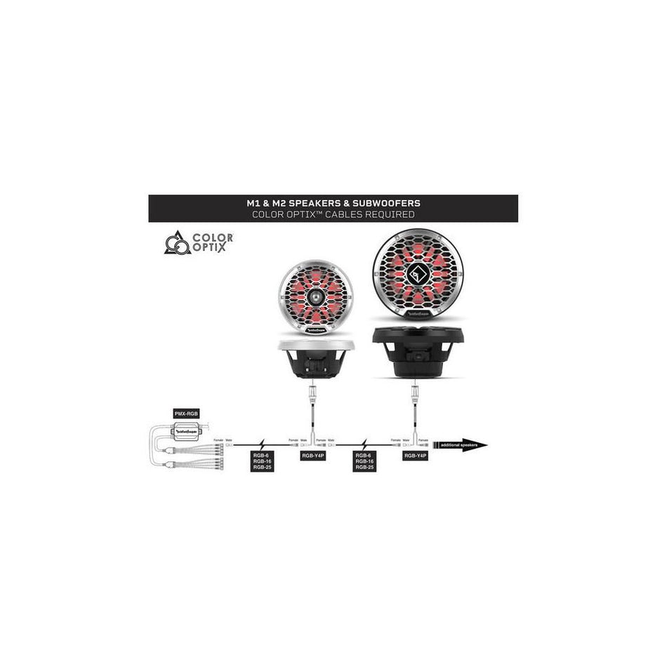 Rockford Fosgate RGB-25 Marine Speaker 25' Extension cable for PMX-RGB & RGB LED
