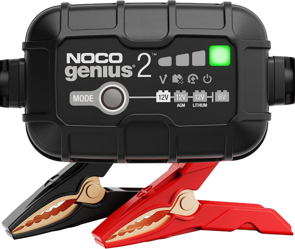 NOCO GENIUS2 Battery Charger 2-Amp Fully Automatic Battery Maintainer & Desulfator