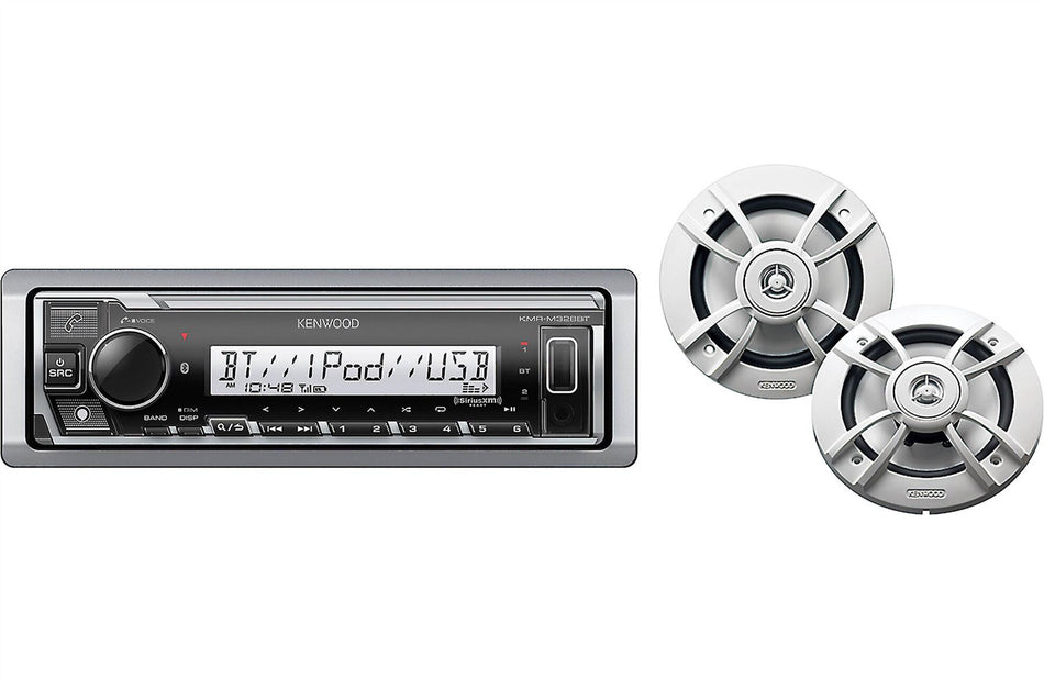 Kenwood PKG-MR382BT Marine Media CD Receiver Alexa Voice Control with 13 Band EQ