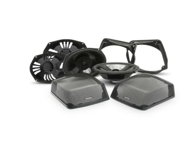 Rockford Fosgate TMS69BL9813 6x9 Bag Lid Speaker Audio Kit Compatible with Harley 98-13