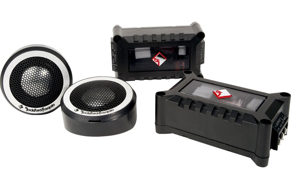 Rockford Fosgate T2T-S 1 Inch Aluminum Dome Tweeter and Crossover Kit for Car and Truck