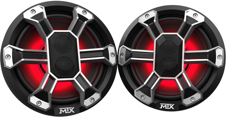 MTX PS65C 6.5" Powersport Coaxial Speakers with RGB Lighting 170W Peak 85W RMS