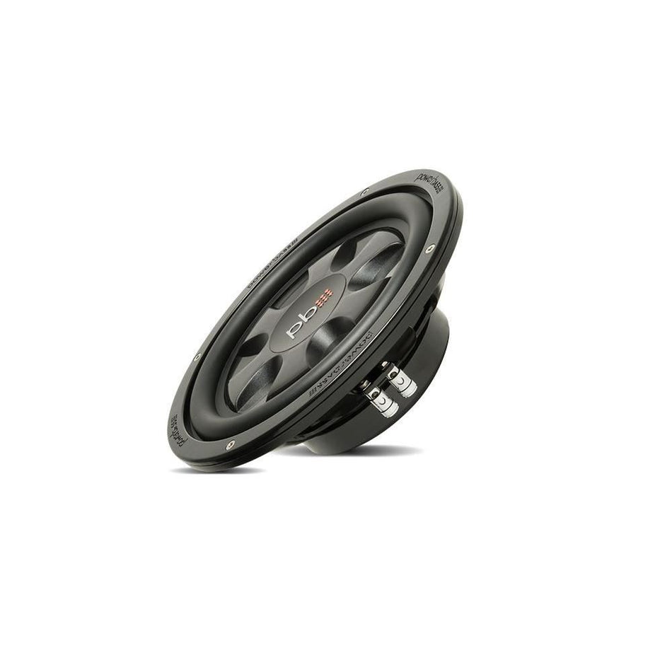 PowerBass S-10T Thin Mount 10 Inch Subwoofer 550 Watts Max with Chrome Push Terminals