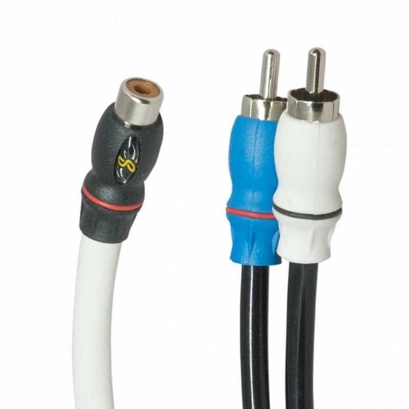 Stinger SMRCAYM Marine Grade 1X Female To 2X Male Y RCA Lead RCA Interconnect Cables