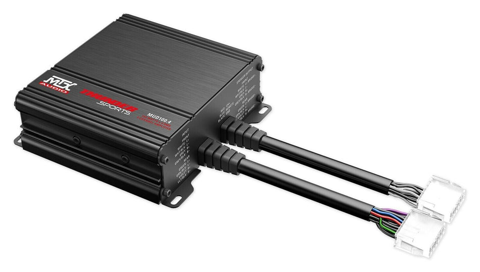 MTX MUD100.4 400 Watts RMS 4 Channel Marine Amplifier Amp Compatible with Polaris