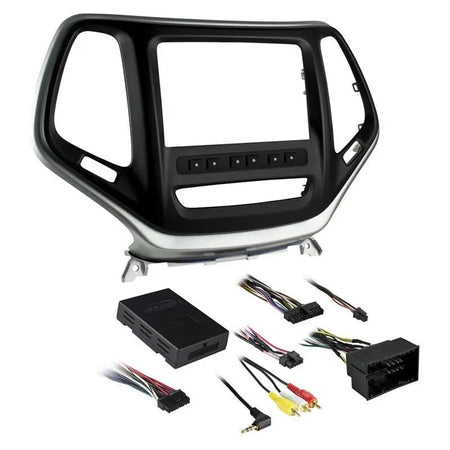 Metra 99-6526S Silver Double-DIN Dash Kit for Jeep Cherokee Latitude/Limited - product view 1