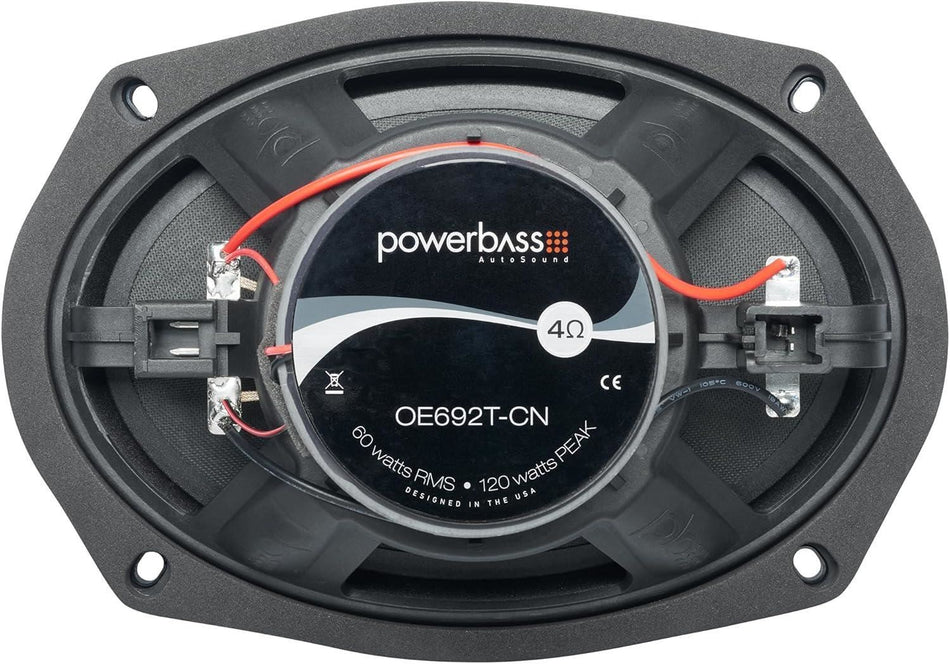 Powerbass OE692-TCN 6x9" Coaxial Replacement Speaker 60W RMS 160W Peak