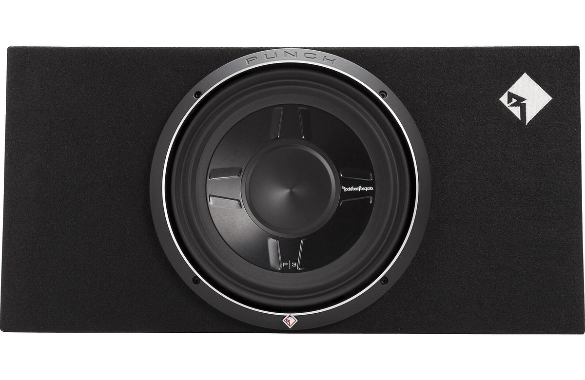 Rockford Fosgate P3S-1X12 Punch Single 12 Inch Subwoofer Shallow Loaded Enclosure