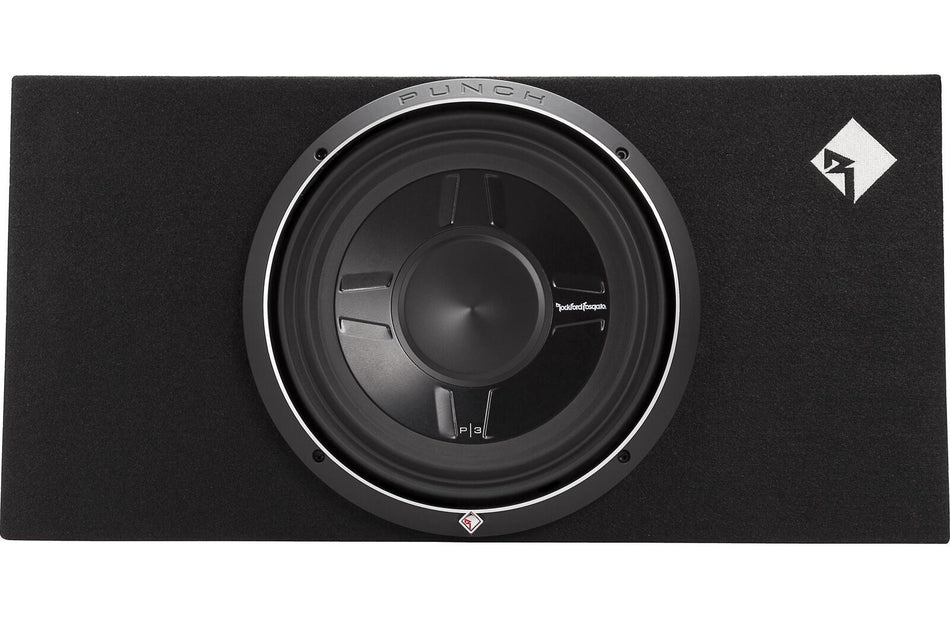 Rockford Fosgate P3S-1X12 Punch Single 12 Inch Subwoofer Shallow Loaded Enclosure