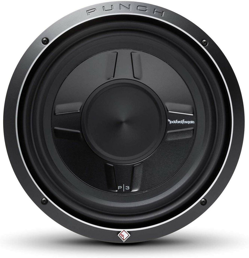 Rockford Fosgate P3SD2-8 Punch Dual 2 Ohm Voice Coil 8 Inch Slim Subwoofer Speaker