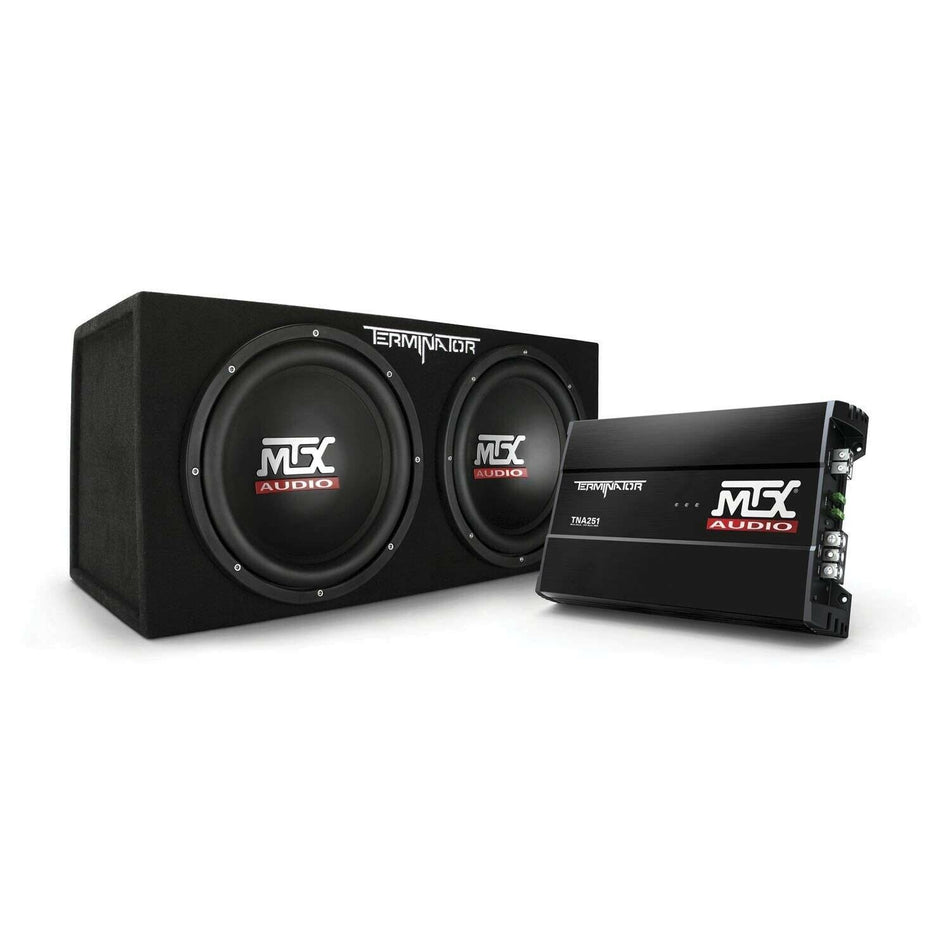 MTX TNP212D2 Dual 12'' Sealed 2Î© Enclosure & Mono Block Amplifier