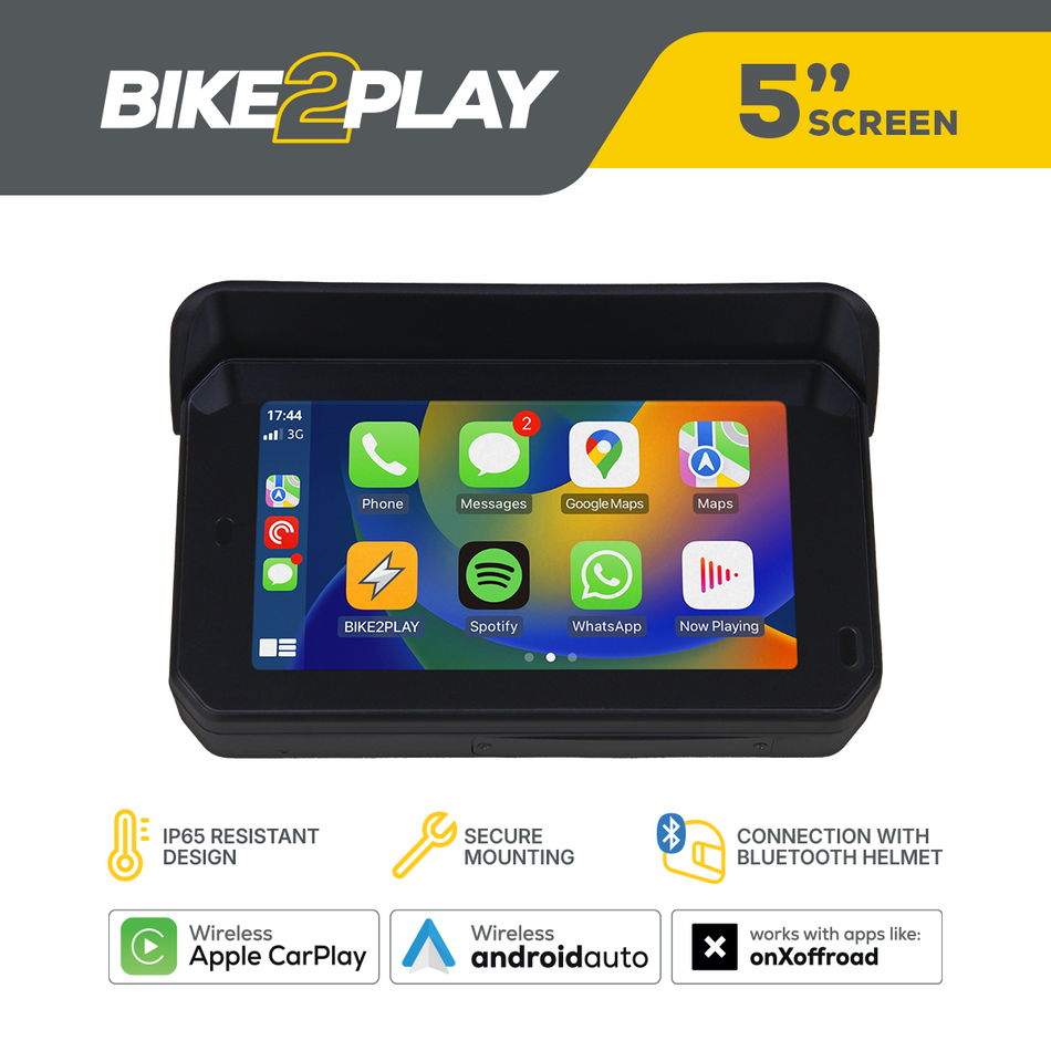 ZZ2 Bike2Play B2P motorcycle touchscreen and mounting hardware