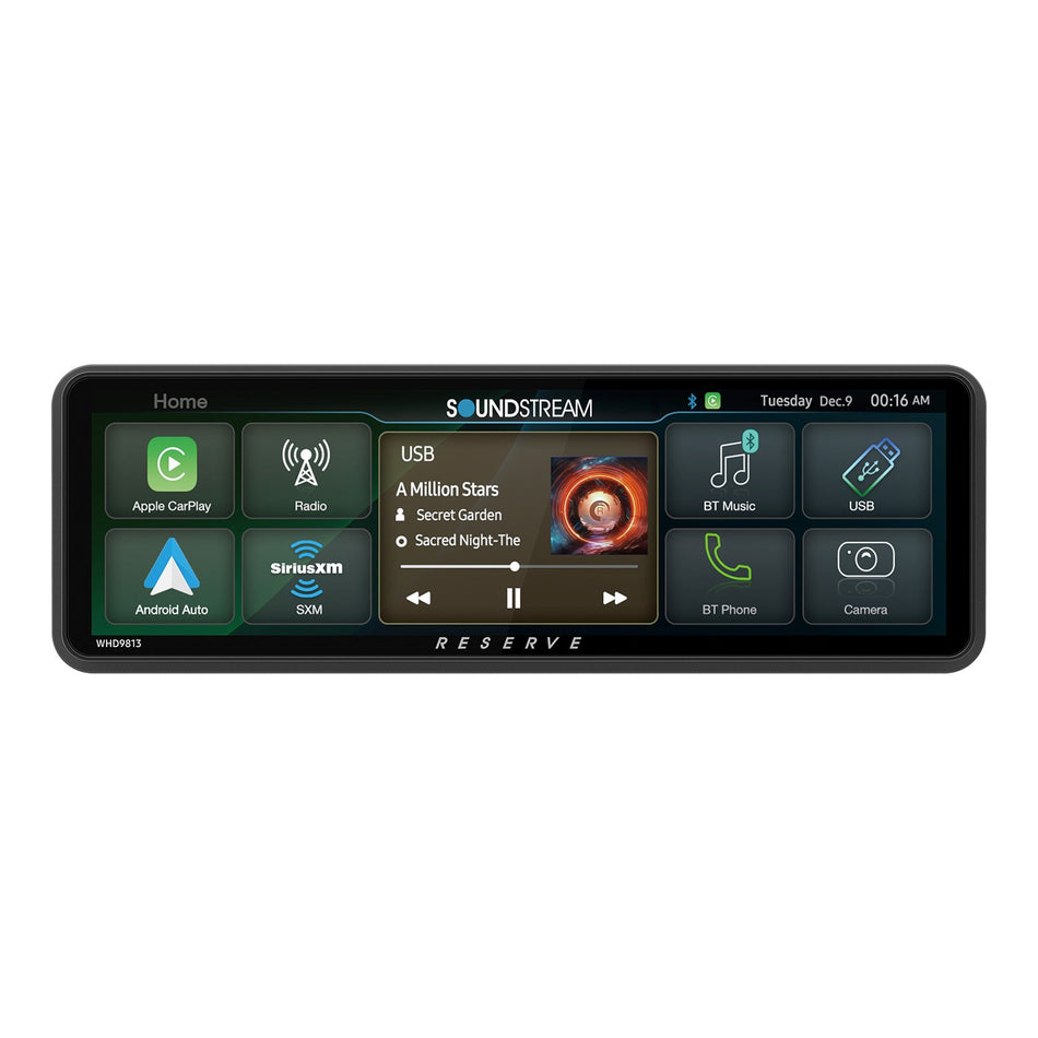 Soundstream WHD.9813 Harley-Davidson Touring head unit and included installation components