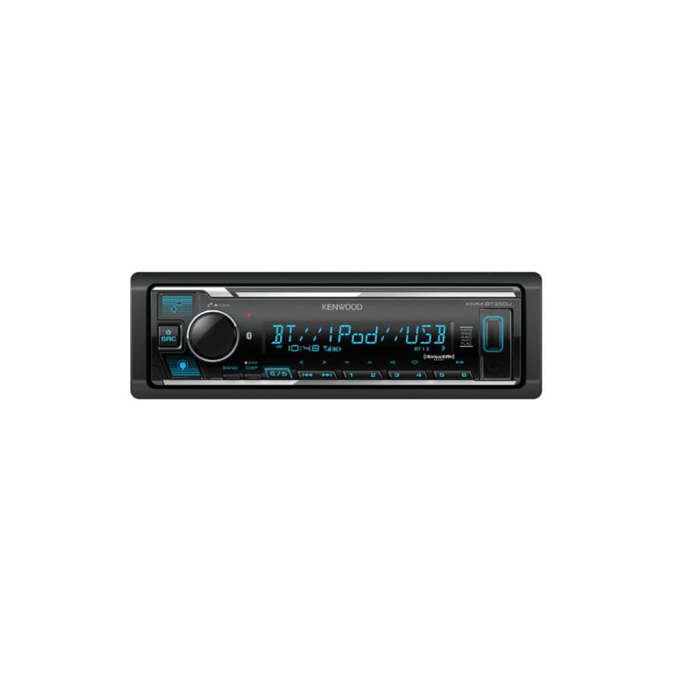 Kenwood KMM-BT332U Digital Media Receiver Head Unit (Does Not Play Discs) w/ Amazon Alexa