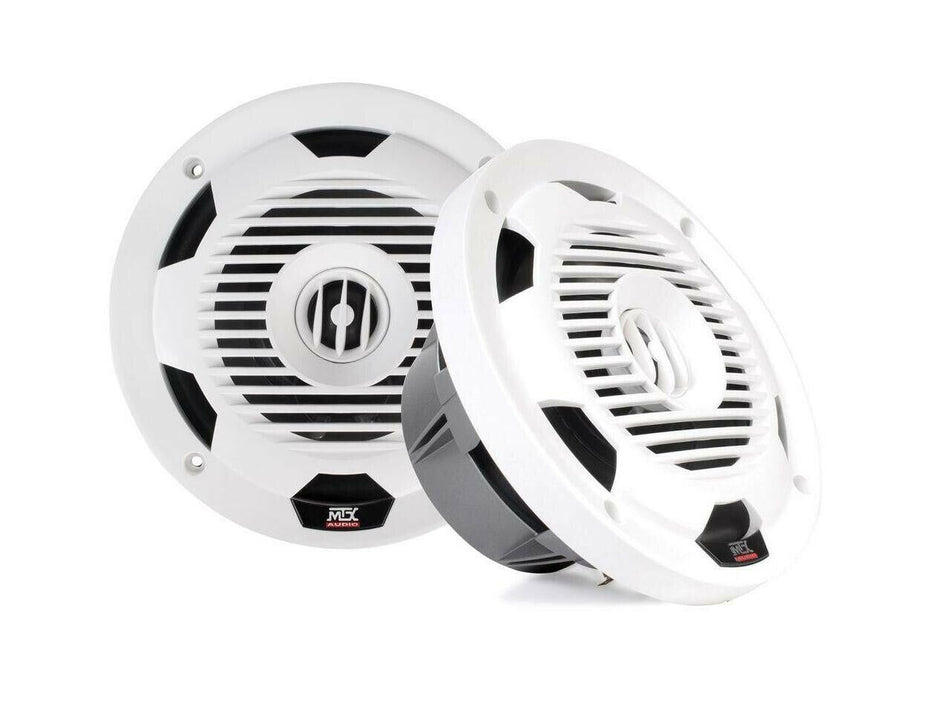 MTX WET77-W Thunder 7.7 Inch 150 Watt 4 Ohm Coaxial Marine Boat Speakers Pair White