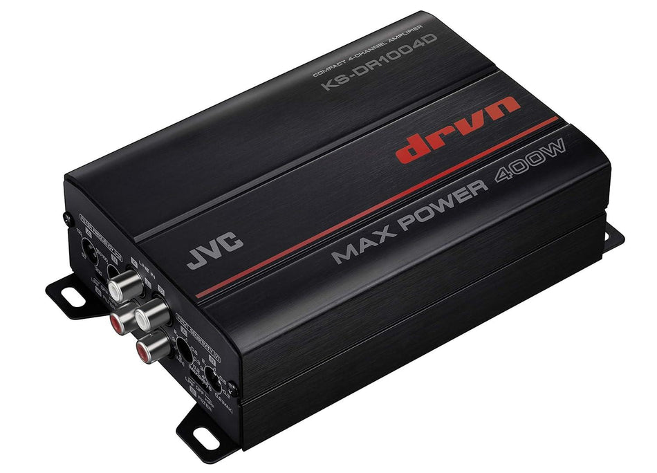 JVC KS-DR1004D DRVN Series Compact Amplifier 4-Channel Class D 400W Max Power
