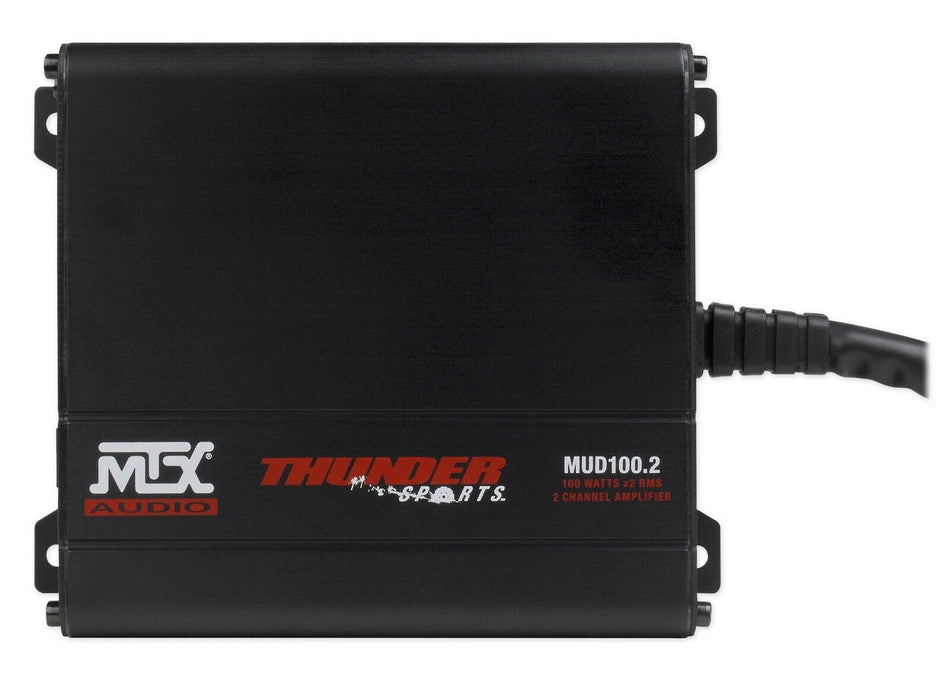 MTX MUD100.2 200 Watts RMS 2 Channel Marine Amplifier Amp Compatible with Polaris