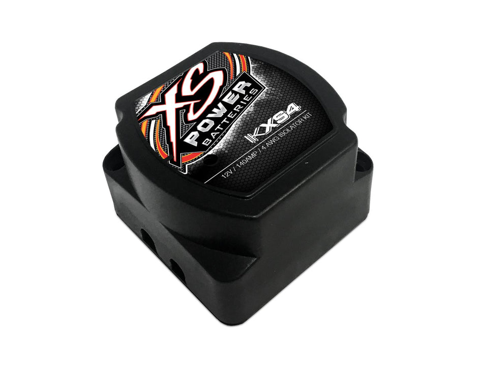 XS Power IKXS4 Series XS Isolator Kit 140A Flex 4 AWG Red Powers Black Ground with Terminals