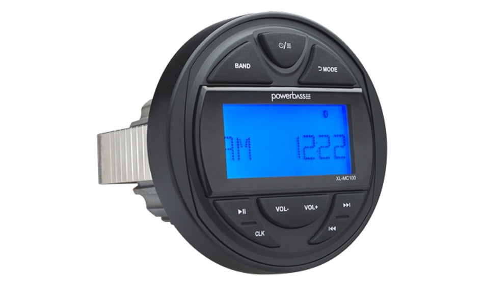 Powerbass MC-100 Marine Grade Bluetooth Digital Media Receiver W/ AM/FM Weather, AUX & USB Input