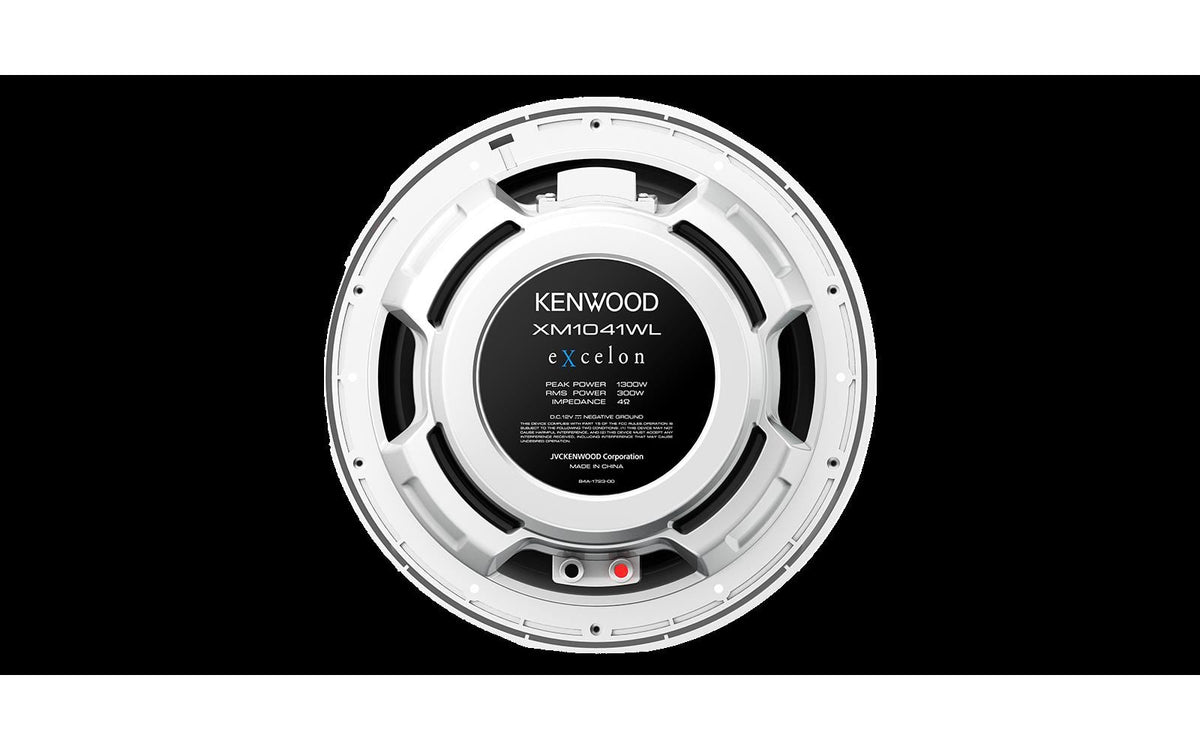 Kenwood XM1041WL Marine Subwoofer 10 Inch 1300 Watt Max Power with Illumination