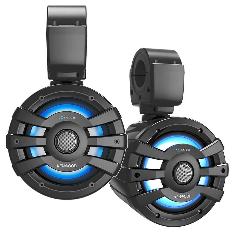 Kenwood XM77TBL 7.7" 2-Way Marine Tower Speaker Pod with RGB LED 100W RMS Power