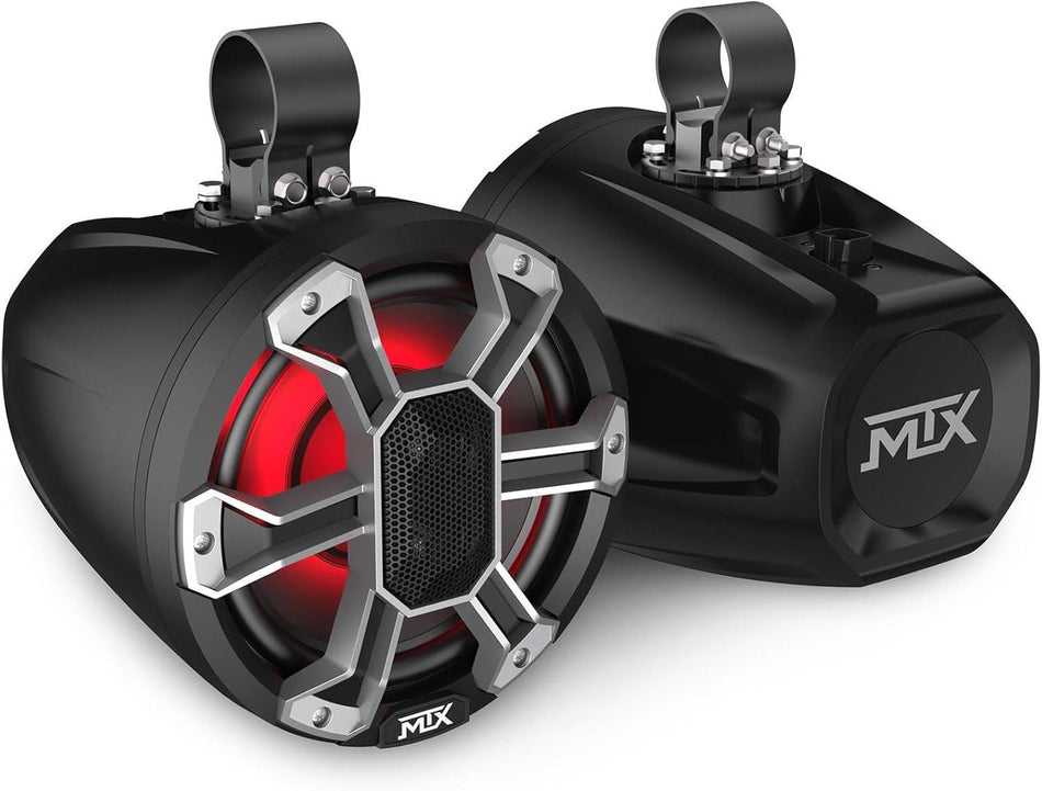 MTX PS8C-BP 8" Powersport Speaker Pods with RGB LED Lighting 300W Peak 150W RMS
