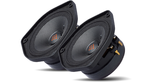 PowerBass OE-400 4 Inch Mid Range OEM Replacement Speaker with Nylon Accordion Surround