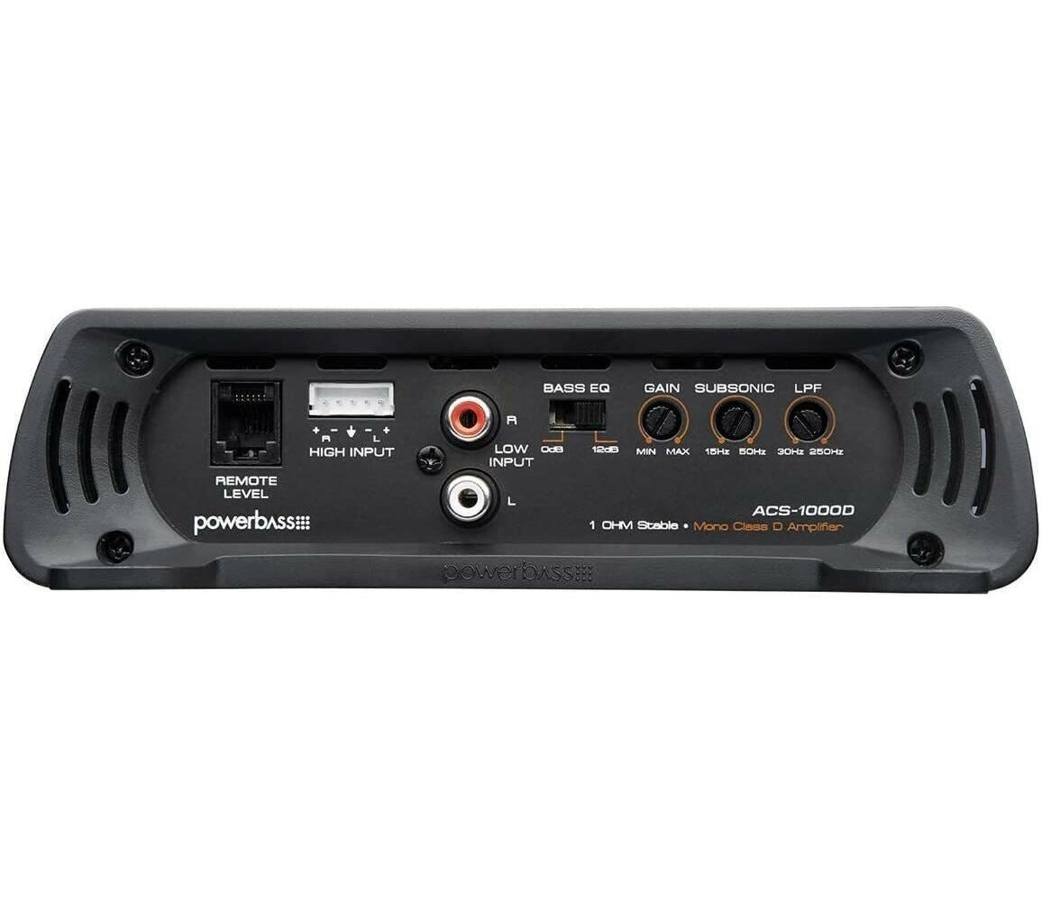 PowerBass ACS-1000D 1000 Watt High Efficiency Class D 1 Channel Compact Amplifier