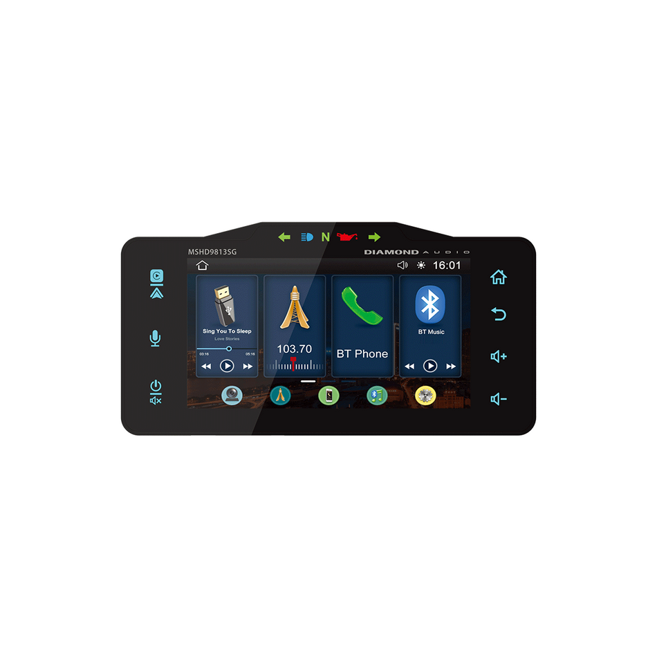 Diamond Audio MSHD9813SG Multimedia Receiver 7 Inch for Harley Davidson Street