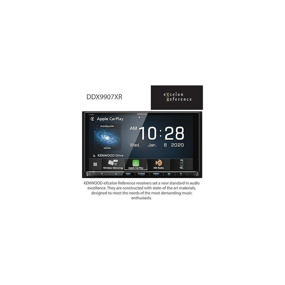 Kenwood DDX9907XR Multimedia Receiver 6.8 Inch Touchscreen LCD Monitor Bluetooth