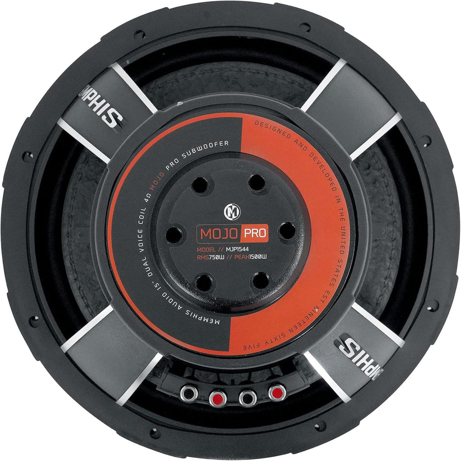 Memphis Audio MJP1544 MOJO Pro 15" Subwoofer DVC 2-Ohm 1500W Peak 750W RMS